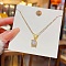Stainless Steel Cable Chain Necklaces, Rhinestone Pendant Necklaces, Flat Round, 8.27~19.69 inch(21~50cm)
