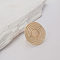 Classic Zinc Alloy Finger Rings for Women, Flat Round, Golden, Inner Diameter: 35mm