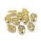 Alloy Beads, Bumpy, Oval, Antique Golden, 14x10x3mm, Hole: 1.5mm
