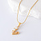 3Pcs French Vintage Stainless Steel Pave Imitation Pearl Heart Pendant Necklaces for Women, White, Golden, 15.75 inch(40cm)