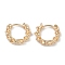 Brass Hoop Earrings, Croissant, Real 18K Gold Plated, 13.5x4.5mm
