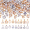 Alloy Charms, with Clear Cubic Zirconia, Mixed Shapes, Mixed Color, 74x73x25mm, 72pcs/box