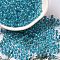 6/0 Transparent Inside Colours Glass Seed Beads, Rondelle, Light Sea Green, 4x3mm, Hole: 1.4mm, about 7500pcs/pound
