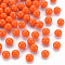 Opaque Acrylic Beads, No Hole, Round, Orange Red, 4mm, about 1400pcs/50g