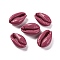 Baking Painted Cowrie Shell Beads, No Hole/Undrilled, Dark Red, 14.5~22x9~15.5x6~9.5mm