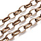 Aluminium Cable Chains, Unwelded, with Spool, Antique Bronze, 15x10x3mm, about 32.81 Feet(10m)/Roll