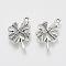 Tibetan Style Alloy Pendants, Clover, Cadmium Free & Lead Free,, Antique Silver, 18x11x1.5mm, Hole: 1.2mm, about 1780pcs/1000g