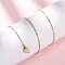 1.5MM 304 Stainless Steel Cable Chain Necklaces, Real 14K Gold Plated, 17.13 inch(43.5cm)