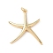 Brass Pendants, with Jump Ring, Starfish, Lead Free & Cadmium Free, Long-Lasting Plated, Rack Plating, Real 18K Gold Plated, 30.5x26.5x3.5mm, Hole: 3.2mm
