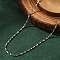 Non-Tarnish 304 Stainless Steel Chain Necklaces, with 304 Stainless Steel Clasps, Stainless Steel Color, 18.1 inch(46cm), 1mm