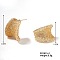 Geometric C-shaped Earrings, Stylish and Versatile, European and American Fashion, Golden, 18x17mm