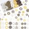 Alloy Pendants, Gear, for Jewelry Making, Mixed Color, 10~26x5~26x1~4mm, Hole: 0.8~14mm