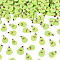 Handmade Polymer Clay Cabochons, Pear, Green Yellow, 6.5~8x4~6x0.5~1.5mm, about 20000pcs/500g