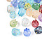 Transparent Spray Painted Acrylic Beads, Flower, Mixed Color, 9.5x8.5x8.5mm, Hole: 1.5mm, about 1470pcs/500g