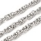304 Stainless Steel Rope Chains, Unwelded, with Spool, Stainless Steel Color, 10.5x7x1.5mm