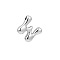 Brass Pendants, Letter A~Z Charms, Letter W, 22x18mm
