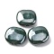 Handmade Polymer Clay Beads, Oval, Teal, 28.5x23.5x14mm, Hole: 2.2mm