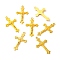Zinc Alloy Pendants, Crucifix Cross, Religion, Golden, 37x22x2.5mm, Hole: 2mm