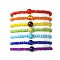 7Pcs 7 Style Natural & Synthetic Mixed Gemstone & Glass Seed Beaded Stretch Bracelets Set, Stackable Bracelets for Women, Inner Diameter: 2-1/8~2-1/4 inch(5.3~5.6cm), 1Pc/style