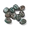 Picasso Baking Paint Glass Seed Beads, Coffee Bean, Dark Slate Gray, 11x8.5x6mm, Hole: 1mm