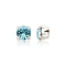 Preciosa® MAXIMA Crystal in Sew-On Cup, Czech Crystal, 719 35 012 Chaton(Round), Silver, 60010 Aqua Bohemica, SS12(3~3.2mm)