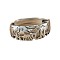 Elephant Brass Finger Rings, Antique Silver, US Size 7(17.3mm)