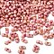 Opaque Glass Beads, Peanut, Pink, 6.5x3.5x2.5~3mm, Hole: 1mm, about 541pcs/bag