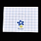 Paper Foldable Tartan Header Cards, Flower Printed Packaging Paper Card with Hanging Hole, Rectangle, Cornflower Blue, 6x8x0.04cm, Hole: 0.8cm