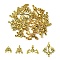 20Pcs 4 Styles Tibetan Style Alloy Chandelier Component Links, Lead Free and Cadmium Free, Mixed Shapes, Antique Golden, 15~36x16~30x1.5~2mm, Hole: 1~2mm, 5pcs/style