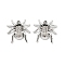 Alloy Crystal Rhinestone Pendants, Spider Charms, Platinum, 22.5x22.5x5mm, Hole: 1.8mm