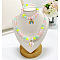 Plastic Beaded Pendant Necklace & Beaded Charm Bracelet, Kid Jewelry Sets, Unicorn, 420mm & 160mm