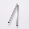 Tarnish Resistant 304 Stainless Steel Tube Beads, Stainless Steel Color, 25x1.5mm, Hole: 1mm