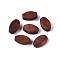 Natural Schima Wood Beads, Dyed, Oval, Saddle Brown, 12x7.5~8x5~5.5mm, Hole: 2mm