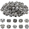 80Pcs 10 Styles Alloy European Beads, Large Hole Beads, Hollow, Mixed Shapes, Antique Silver, 8.5~11.5x11~12x9~11mm, hole: 4.5~5mm, 8pcs/style