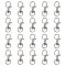 20Pcs Alloy Swivel Lobster Claw Clasps, Swivel Snap Hook, Fine Jewelry Findings, Platinum, 37x17x5.5mm, Hole: 6x9mm