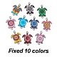 10 piezas 10 colores aleación esmalte conector encantos FIND-YW0003-97-4