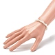 Bracelets extensibles en perles de pierre de lune blanche naturelle pour enfants X-BJEW-JB06250-02-3