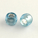 Imitation Silver Foil Glass Acrylic European Beads MACR-Q155-005-1