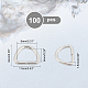 DICOSMETIC 100pcs 11mm 304 Stainless Steel D Rings D Shaped Buckle Clasps Semi-Circular D Rings for Webbing Strapping Bags Garment Accessories Findings STAS-DC0003-73-2