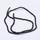 Faceted Black Glass Flat Round Bead Strands X-GLAA-R135-2mm-22-3