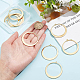 BENECREAT 10 PCS Real 18k Gold-plated Brass Connecting Ring KK-BC0009-01-3