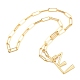 Brass Screw Carabiner Lock Pendant Necklaces NJEW-JN03011-2