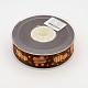 Хэллоуин украшения тыквы напечатаны полиэстер Grosgrain ленты для подарочной упаковки SRIB-E004-25mm-03A-2