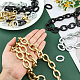 SUPERFINDINGS 3 Colors 1m Long Acrylic Cable Chains 22x16x5.3mm Open Linking Chain Rings Quick Link Connectors Opaque Spray Painted Acrylic Cable Chains for Jewelry Making Phone Decor CHAC-FH0001-02-3