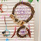 DICOSMETIC 4 Styles Moon Star Dream Catcher Rings Set Heart Platinum Woven Dreamcatcher Rings Metal Home Wall Hanging Decorations wiht Plastic Hook Hangers for DIY Crafts Dream Catcher Making DIY-DC0001-84-4