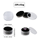 Chgcraft 20 pz mini scatola rotonda in pietra nera perline sfuse per unghie in plastica decorare contenitori con tappetino in spugna per riporre gioielli MRMJ-CA0001-41B-2