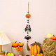 Halloween-Baumschmuck aus Holzperlen und Quasten HAWE-PW0001-096C-1