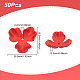 Dicosmetic 50pcs 3-Blütenblatt-Sprühfarbe ABS-Kunststoff-Perlenkappen MACR-DC0001-03-2