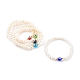 Braccialetti di perline elasticizzati con perle naturali BJEW-JB06163-1