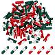 Craspire 100 個 2 色染め木製クラフトペグクリップ  クリスマススノーフレーク  ミックスカラー  36x18x12mm  50個/カラー DIY-CP0008-76-1